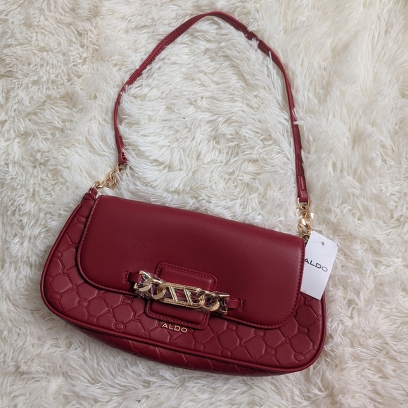 Aldo Red Shoulder Handbag - Picture 1 of 10
